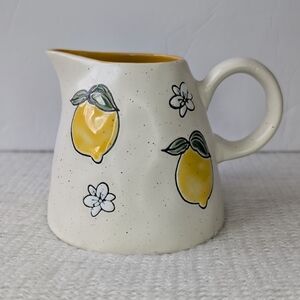 Lemon Bloom Ceramic Creamer By Inhomestylez